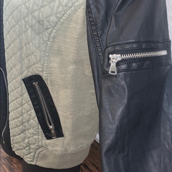 By Bernardo Collection olive green moto jacket. - Picture 5 of 8